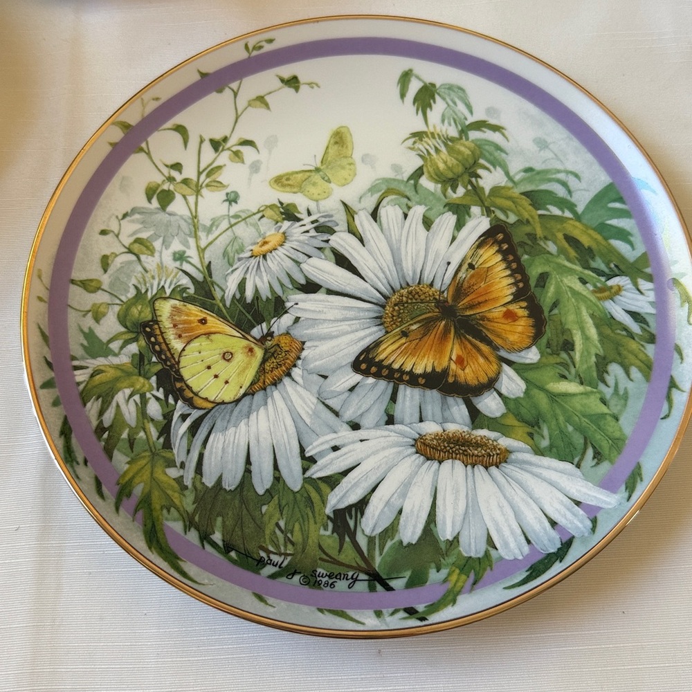Hamilton Collection Butterfly Garden Orange Sulphur Plate by Paul Sweany